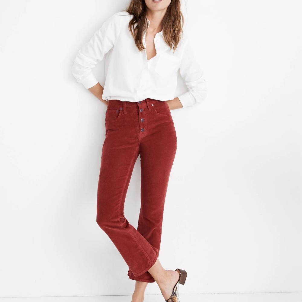 Madewell Cali Demi-Boot Jeans in Corduroy: Button-Front Edition